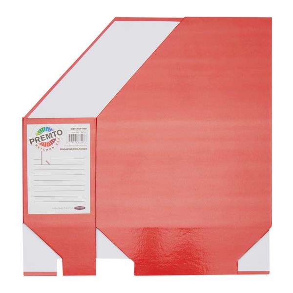 PREMTO MAGAZINE ORGANISER - KETCHUP RED