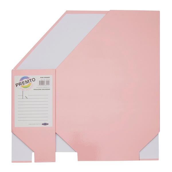 PREMTO PASTEL MAGAZINE ORGANISER - PINK SHERBET