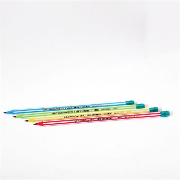 BIC EVOLUTION PENCIL WITH ERASER - STRIPES