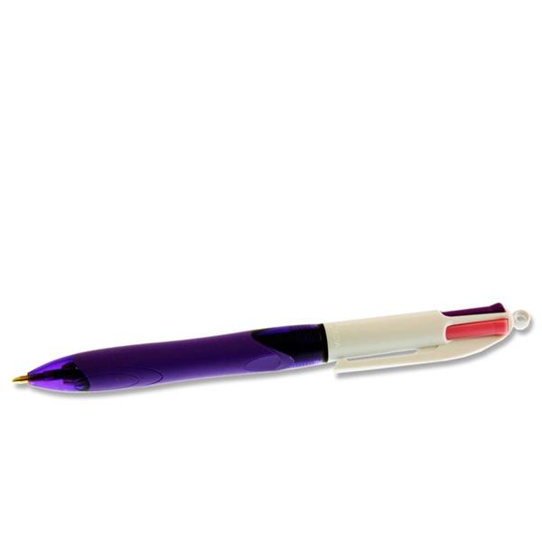 BIC 4 COLOUR GRIP BALLPOINT PEN - FASHION