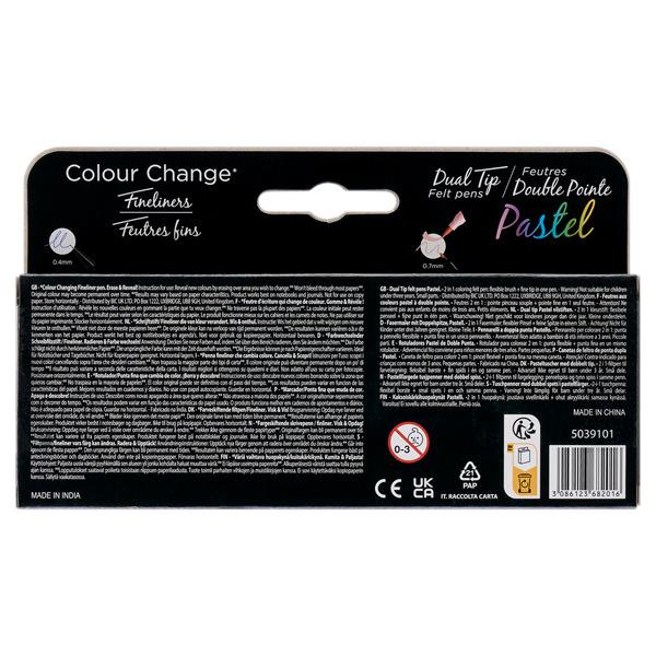 BIC INTENSITY PKT.6 DUAL TIP COLOUR CHANGE MARKERS - PASTEL