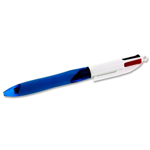 BIC CARD 3 4 COLOUR BALLPOINT PENS - GRIP