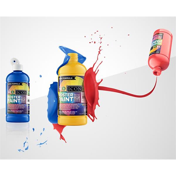 ICON POSTER PAINT 500ml - CYAN