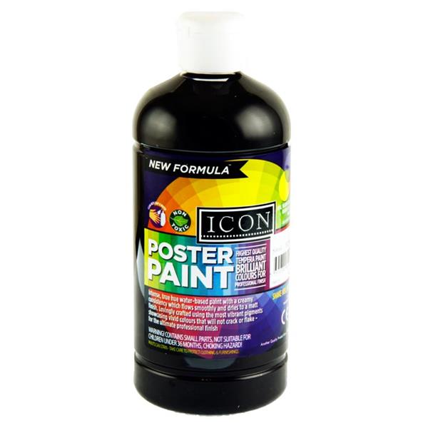 ICON POSTER PAINT 500ml - BLACK