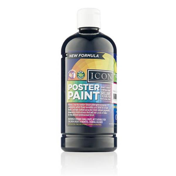 Icon Poster Paint 500Ml - Black