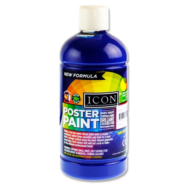 ICON POSTER PAINT 500ml - ULTRAMARINE BLUE