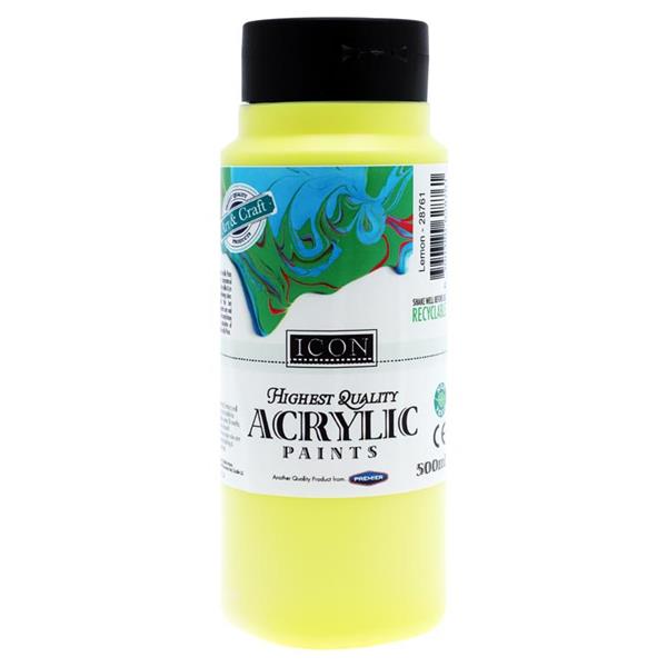 ICON ACRYLIC PAINT 500ml - LEMON