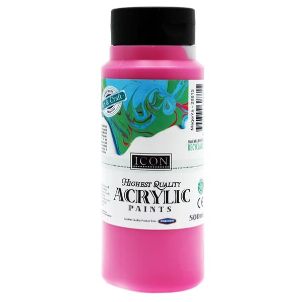 ICON ACRYLIC PAINT 500ml - MAGENTA