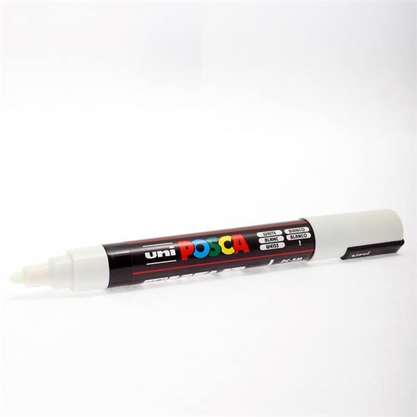UNI POSCA PC-5M MEDIUM BULLET TIP PERMANENT MARKER - WHITE