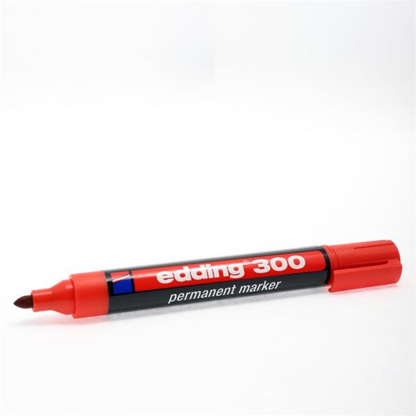 EDDING 300 1.5-3mm BULLET TIP PERMANENT MARKER - RED