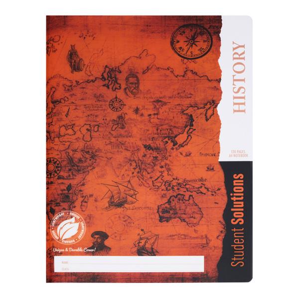 STUDENT SOLUTIONS A4 120pg DURABLE COVER MANUSCRIPT BOOK - HISTORY