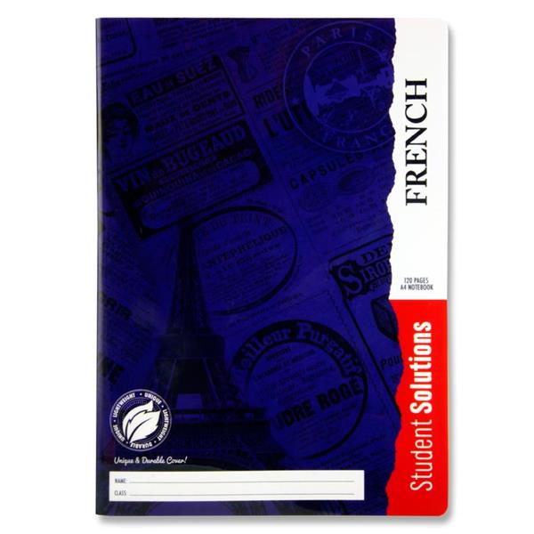 STUDENT SOLUTIONS A4 120pg DURABLE COVER MANUSCRIPT BOOK - FRENCH