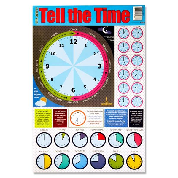 * CLEVER KIDZ WALL CHART - TELL THE TIME