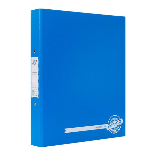 PREMTO A4 PP RING BINDER - PRINTER BLUE