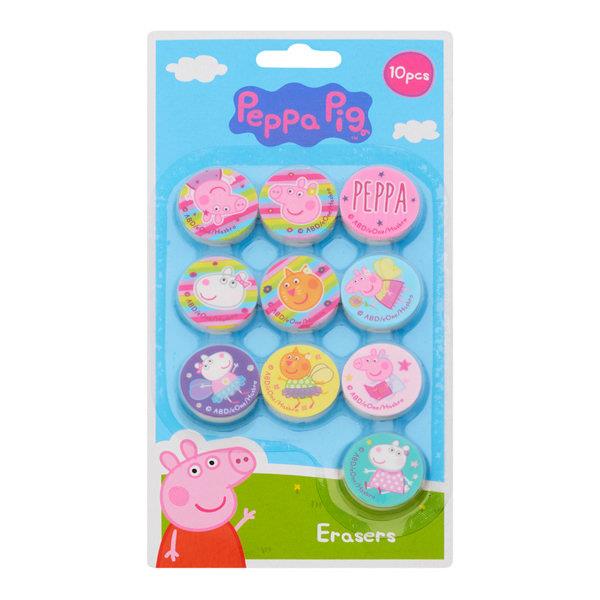 CARD 10 ERASERS - PEPPA PIG