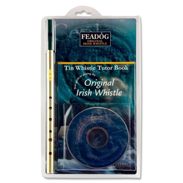 FEADOG BRASS D TIN WHISTLE TUTOR BOOK & CD