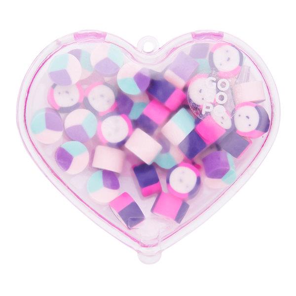 GOGOPO MINI ERASERS IN HEART CASE