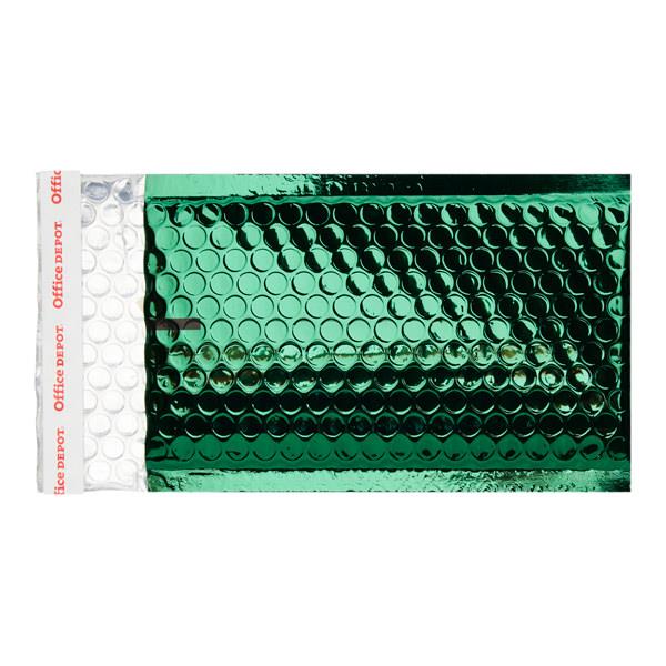 OFFICE DEPOT SIZE B 210x120mm PADDED METALLIC ENVELOPES - GREEN