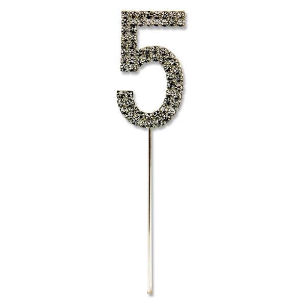 * ICON OCCASIONS 10.5cm DIAMANTE PICK - SILVER 5