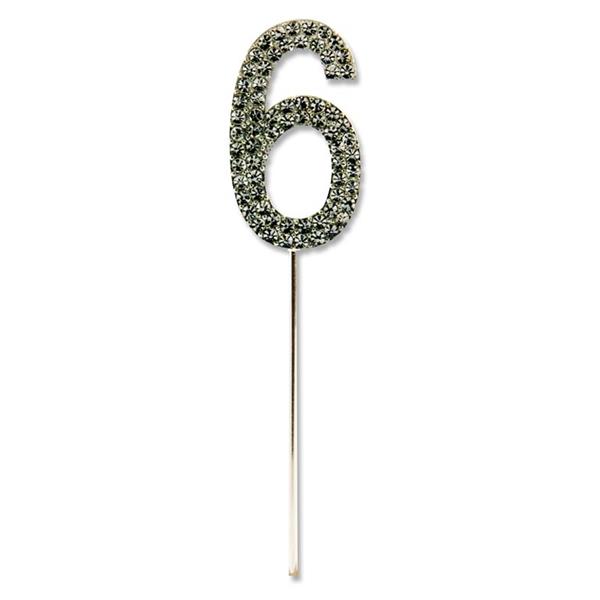 * ICON OCCASIONS 10.5cm DIAMANTE PICK - SILVER 6