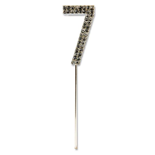 * ICON OCCASIONS 10.5cm DIAMANTE PICK - SILVER 7