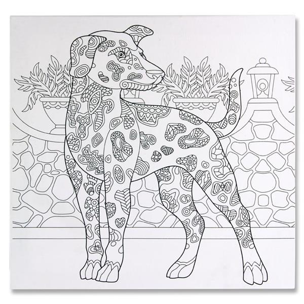 ICON 300x300mm COLOUR MY CANVAS - DOG