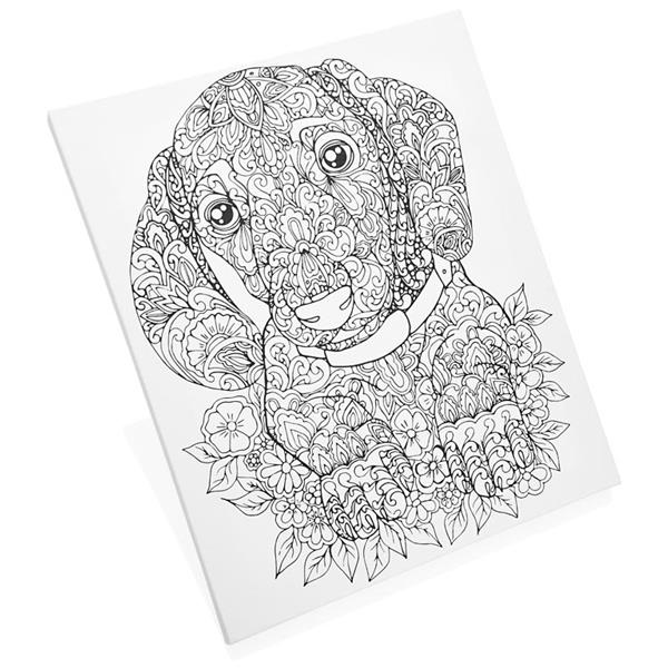 ICON 300x250mm COLOUR MY CANVAS - DOGGY