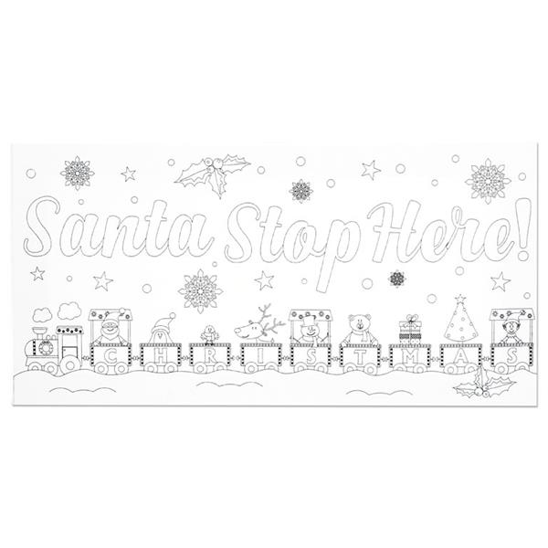 ICON 150x300mm COLOUR MY CANVAS FESTIVE EDITION - SANTA STOP HERE!