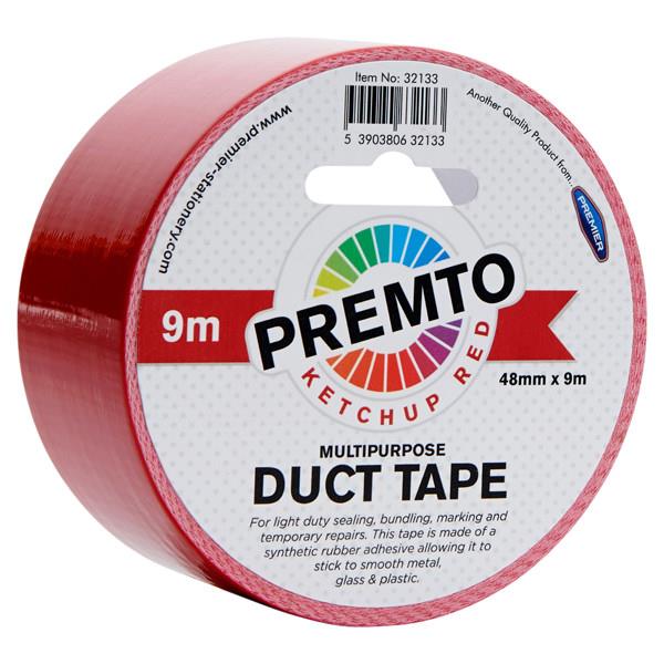 PREMTO MULTIPURPOSE DUCT TAPE 48mm x 9m - KETCHUP RED