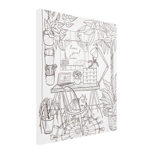 ICON 300x250mm COLOUR MY CANVAS - HOME SWEET HOME