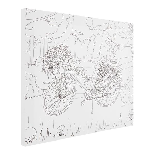 ICON 300x250mm COLOUR MY CANVAS - COUNTRY BIKE