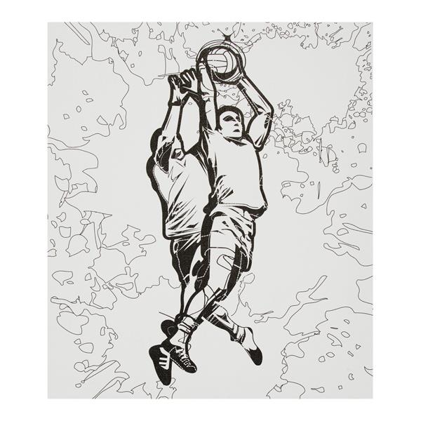 ICON 300x250mm COLOUR MY CANVAS SPORTS - GAELIC FOOTBALL