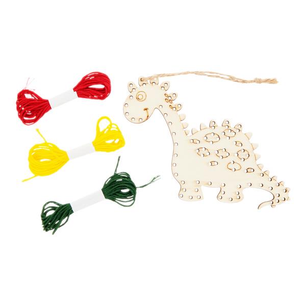 * CRAFTY BITZ WOODEN THREADING KIT - DINO