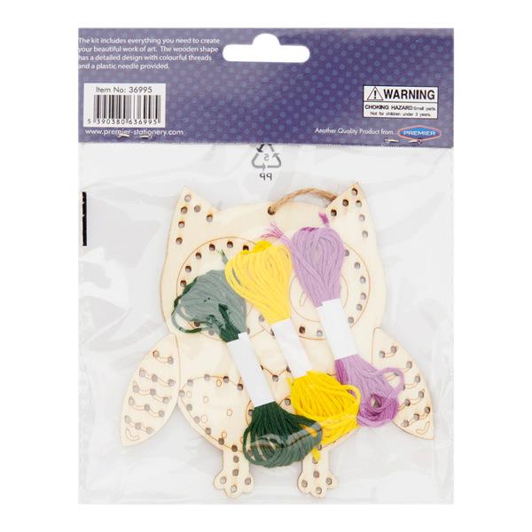* CRAFTY BITZ WOODEN THREADING KIT - OWL