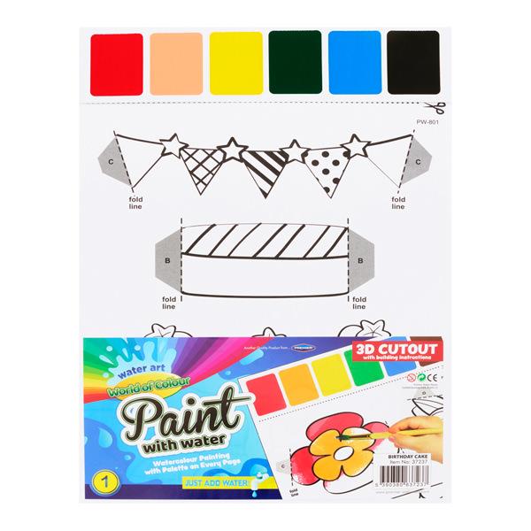 * WORLD OF COLOUR PAINT WITH WATER - BIRTHDAY CAKE