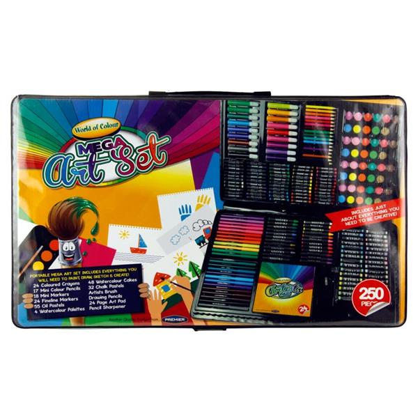 WORLD OF COLOUR 250pce MEGA ART SET