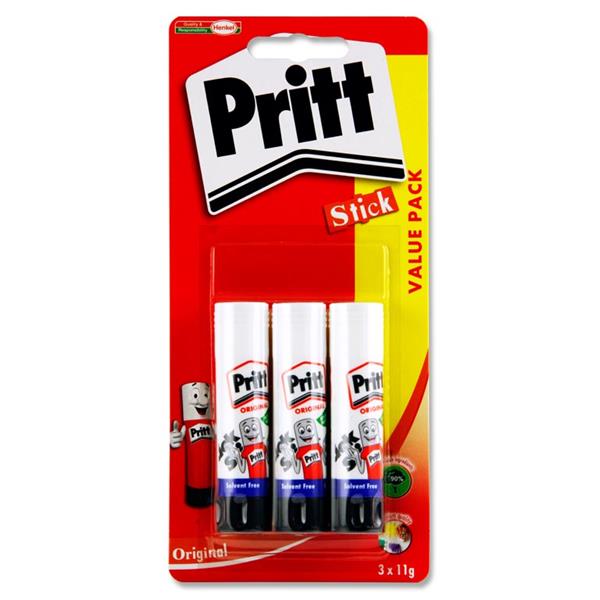 PRITT PKT.3 GLUE STICK - 11G