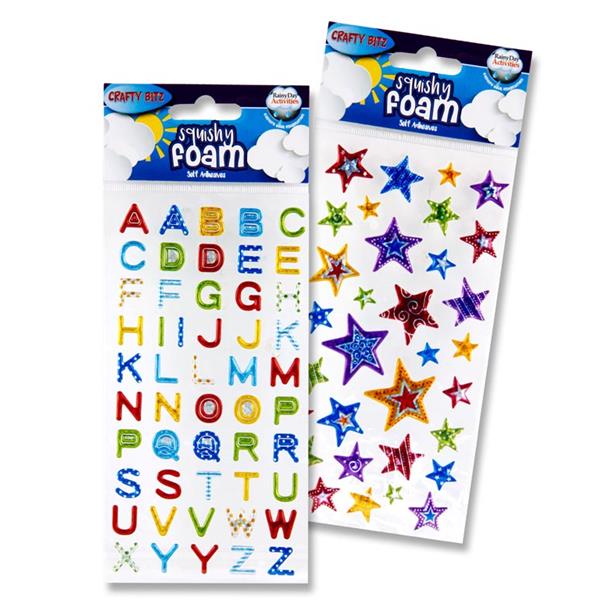 CRAFTY BITZ SQUISHY FOAM STICKERS 2 ASST.