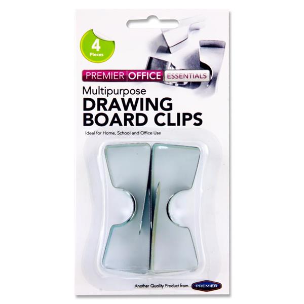 PREMIER OFFICE CARD 4 DRAWING BOARD CLIPS
