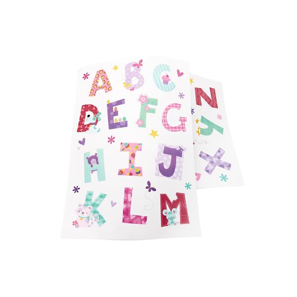 * CRAFTY BITZ 432x298mm WALL STICKERS 2 ASST - ALPHABET