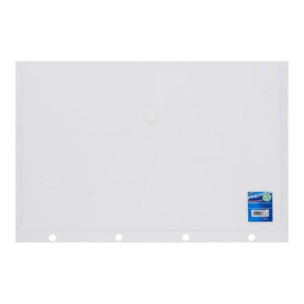PREMIER UNIVERSAL A4 PUNCHED BUTTON DOCUMENT WALLET