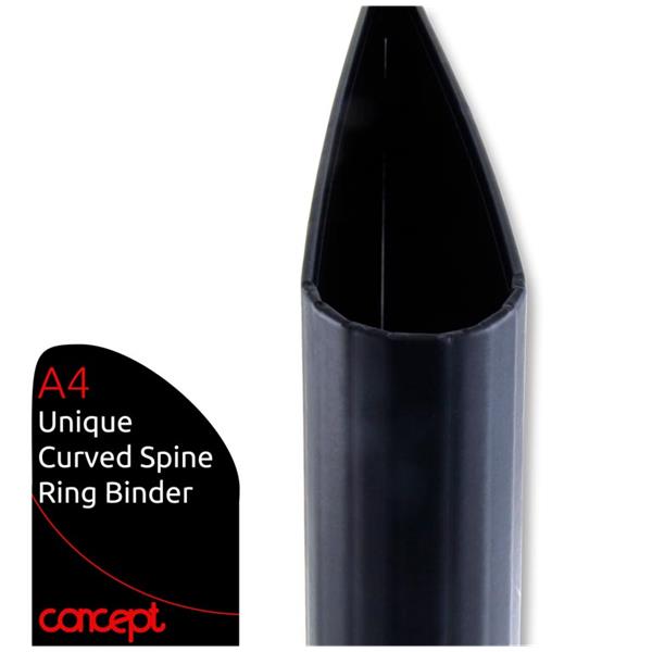 * CONCEPT A4 CURVED SPINE RING BINDER WITH ELASTIC