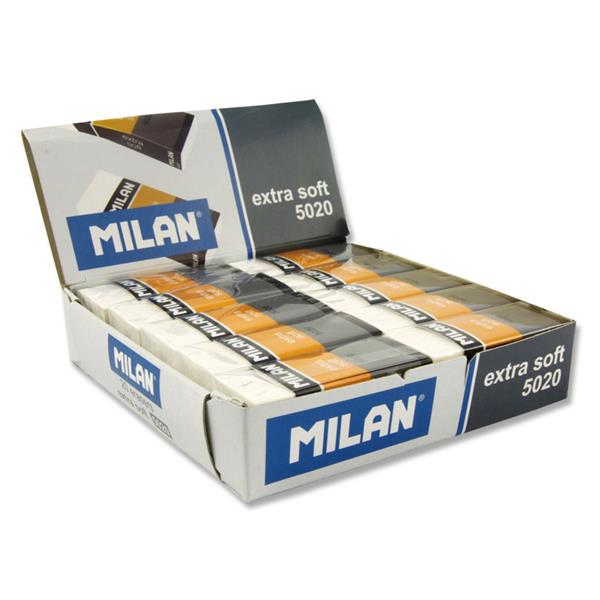 MILAN 5020 EXTRA SOFT WHITE ERASER CDU