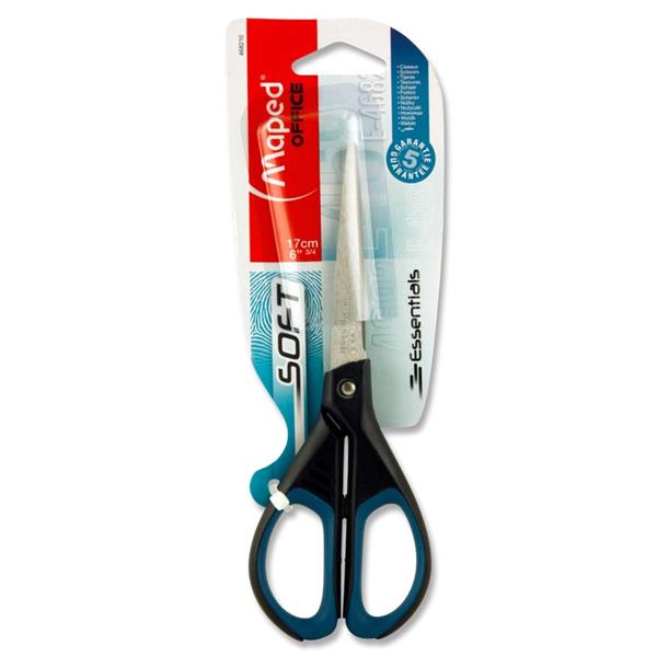 MAPED ESSENTIALS 17cm SOFT GRIP SCISSORS