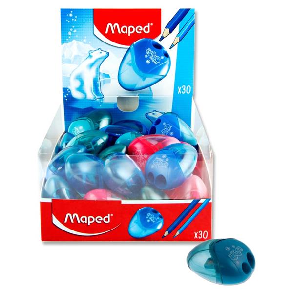 MAPED I-GLOO TWIN HOLE SHARPENER - 3 ASST. CDU