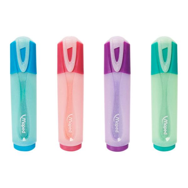 MAPED GLITTER PASTEL HIGHLIGHTER CDU - 4 ASST