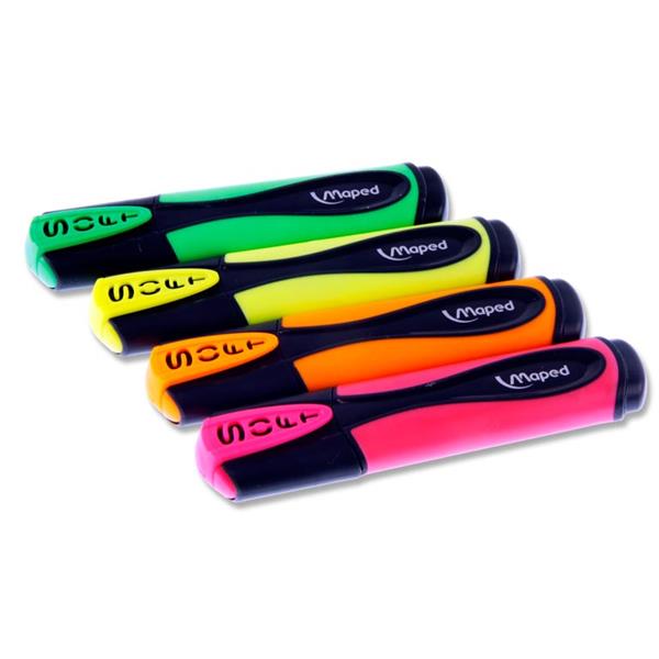 * MAPED PKT.4 FLUO'PEPS SOFT HIGHLIGHTERS - ASST
