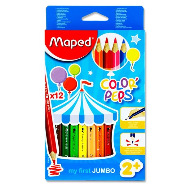 MAPED BOX 12 COLOR'PEPS MAXI COLOURING PENCILS