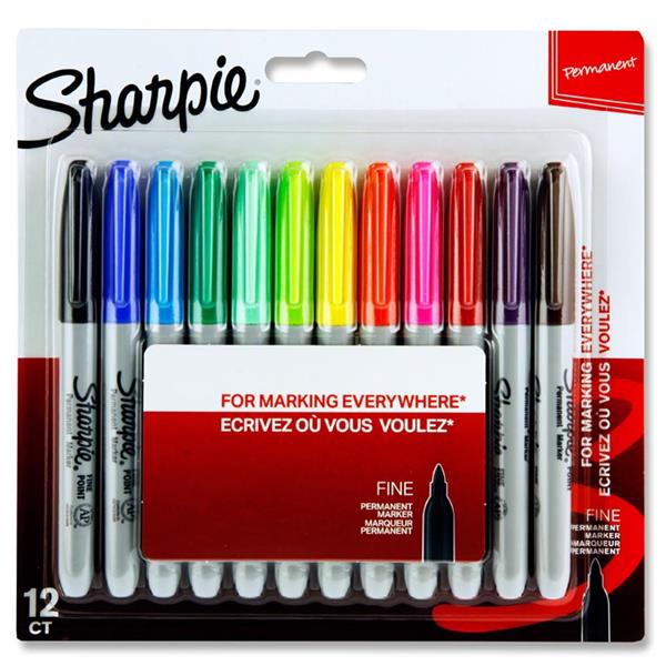 SHARPIE CARD 12 FINE MARKERS