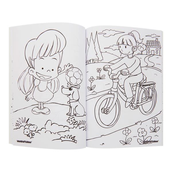 WORLD OF COLOUR A4 48pg PERFORATED COLOURING BOOK - GIRLS
